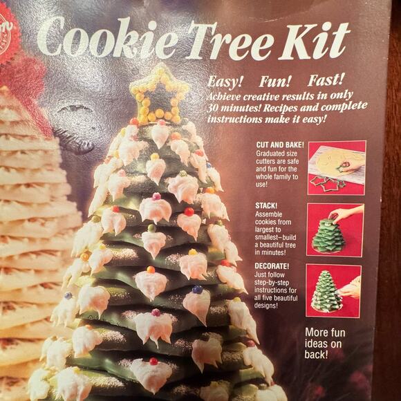NOS VTG Wilton Christmas Cookie Tree Kit Open Box Complete Set 1994 Baking - Picture 4 of 14